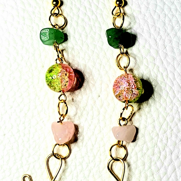 HandMade U CreateReal Crystal Gemstone Bow Earring - Picture 2 of 16